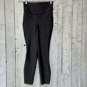 Lululemon Women Satin Shine High Rise Legging Size 4 Black And Gray Yoga , Gym